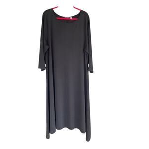 Susan Graver Black Scoop Neck Dress - 3x